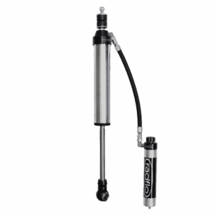 Radflo 2.5 remote reservoir smooth body shock with compression adjuster, ideal for tuning suspension on rough terrain