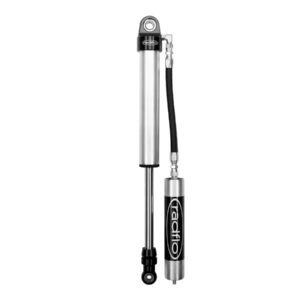 Radflo 2.0 smooth body shock with remote reservoir, designed for custom suspension setups